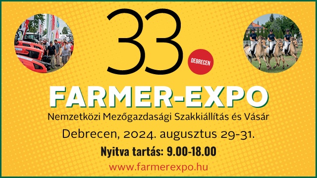 Augusztus végén nyitja kapuit a XXXIII. Farmer Expó